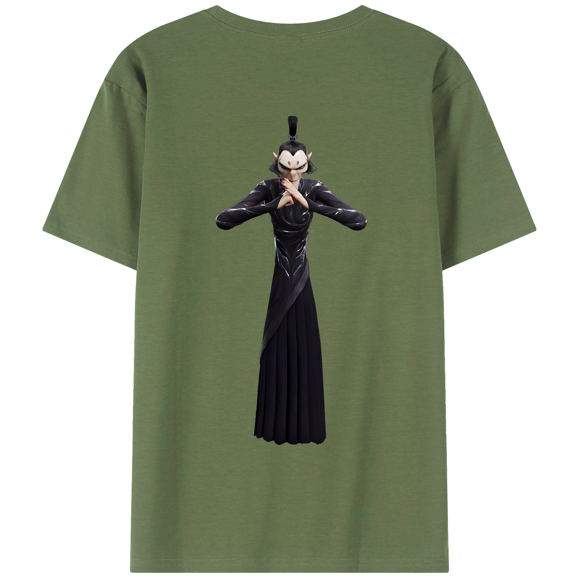 （画像用） Ne Zha 2 ナタ 魔童の大暴れ 綿100％ メンズ半袖Tシャツ（バックプリント） 通気性